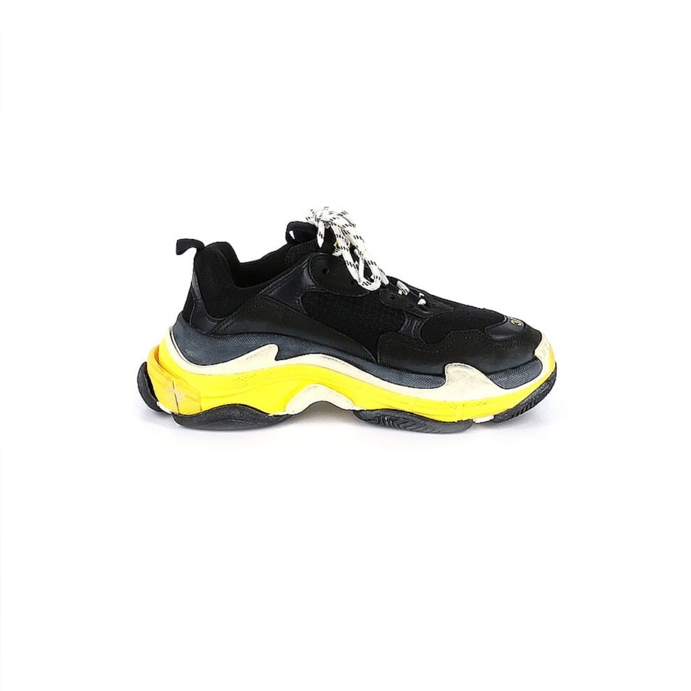 Balenciaga Triple S Sneakers Black Yellow Fluo - Size 38 EU
